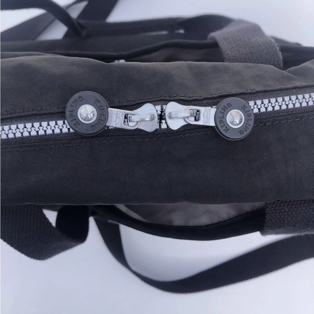 Kipling Large Black Tote Shoulder Duffel Bag w/ Travel Organizer & Monkey Charm - Picture 11 of 16